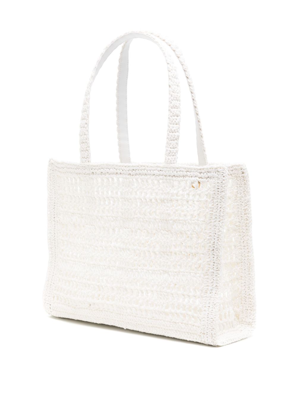 Tory Burch Women's Ella Hand Crocheted Small Tote, White