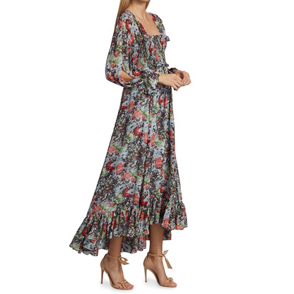 Cinq à Sept Women's Leigh Dress Floral Smocked Dress Maxi Length