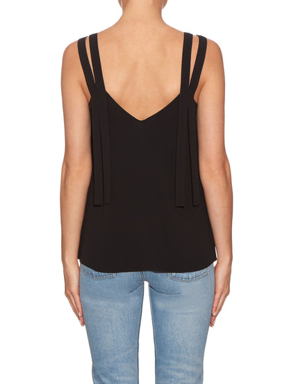 Helmut Lang Crepe Double Strap Cami, Black