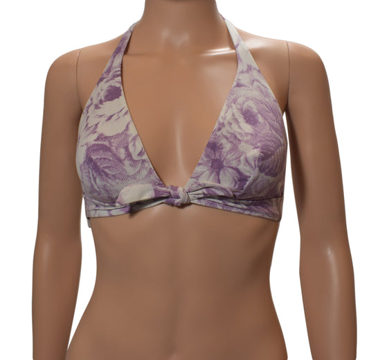 La Perla Lavender Floral Halter Bikini Top XS