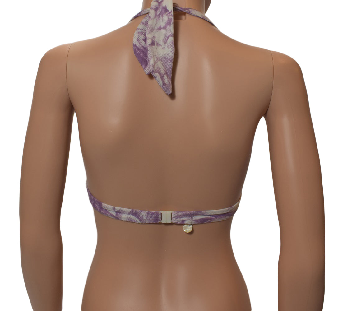 La Perla Lavender Floral Halter Bikini Top XS