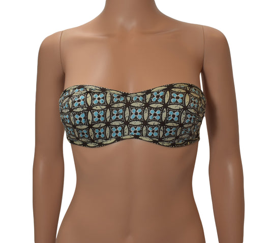 La Perla Brown Floral Reversible Bandeau S