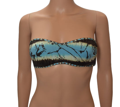 La Perla Brown Floral Reversible Bandeau S