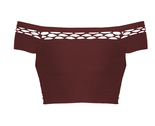 Phat Buddha The EL Burgundy Crop Top XS/S