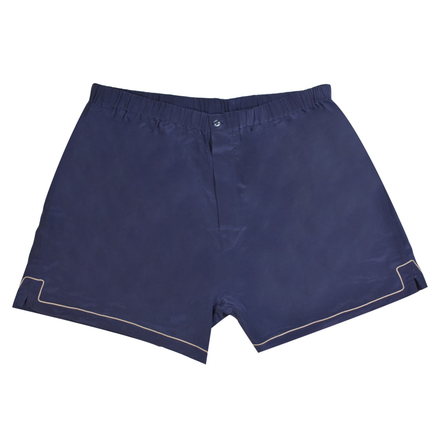 Nero Perla Women's Navy Silk Boxer 2XL