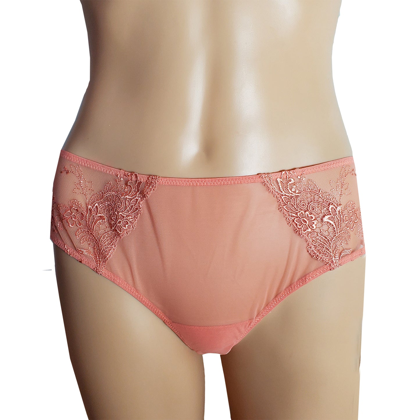 La Perla Women's Pink Lace Full Cut Brief