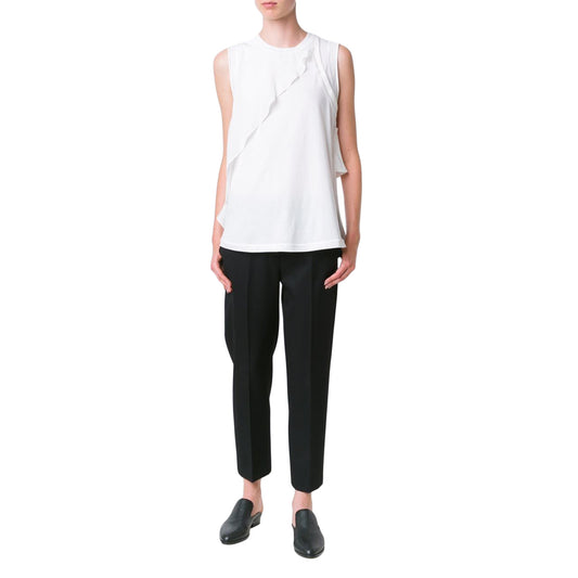 3.1 Phillip Lim White Cotton Ruffle Tank