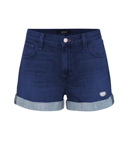 J Brand Women Johnny Mid Rise Blue Denim Shorts