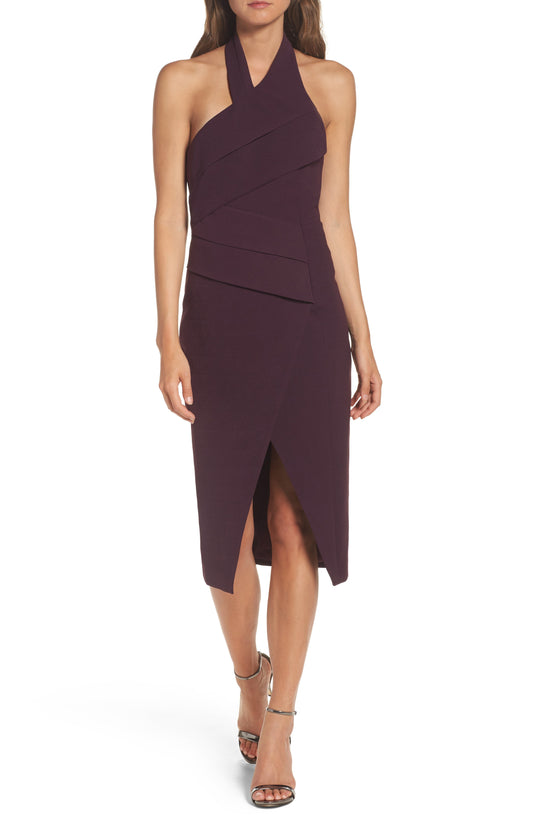 C/Meo Collective Stop Burgundy Midi Dress