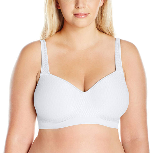 Bali Design White Swiss Dot Wirefree with Lift Bra