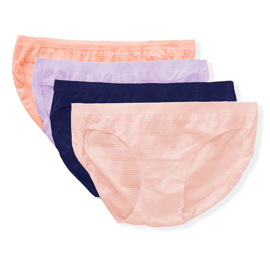 Hanes Women's Ultimate ComfortFlex Fit Bikini Panty Set of 4 Pastel Colors