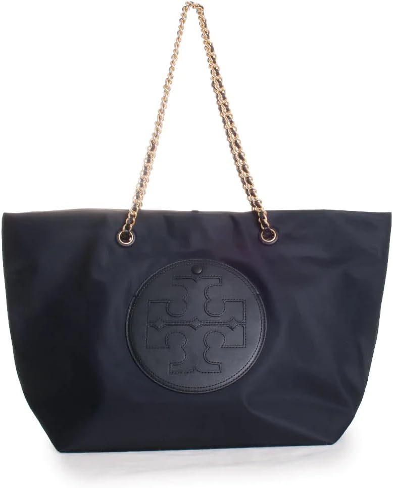 Tory Burch Women's Ella Chain Tote, Black, One Size