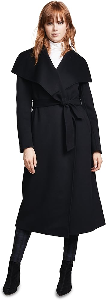 Mackage Women's Mai Wool Belted Coat, Black