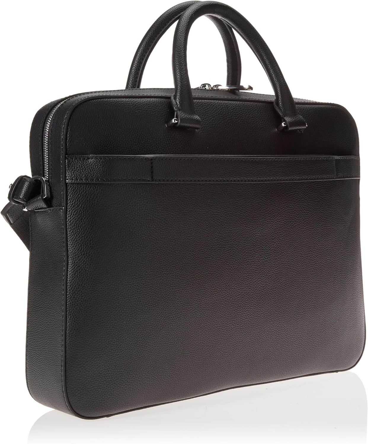 Hugo Boss Embossed Logo Smooth Vinyl Executive Briefcase, Galaxy Black