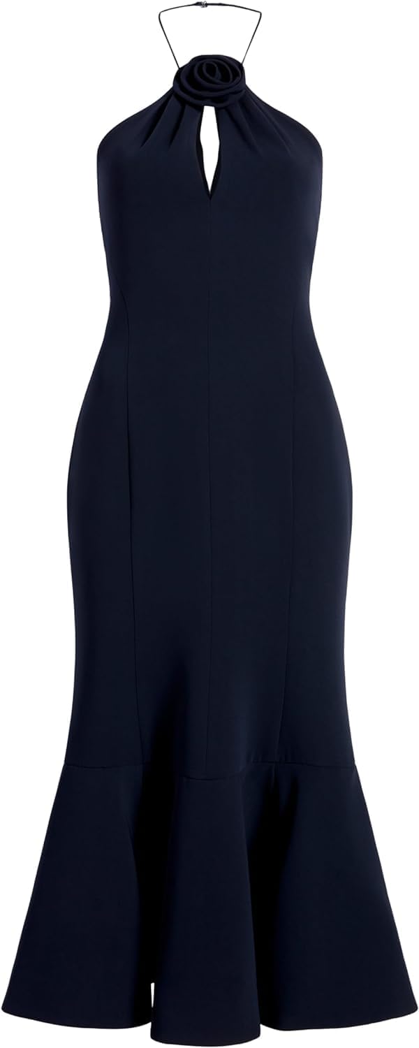 Cinq a Sept Crepe Flower Jennie Dress, Navy