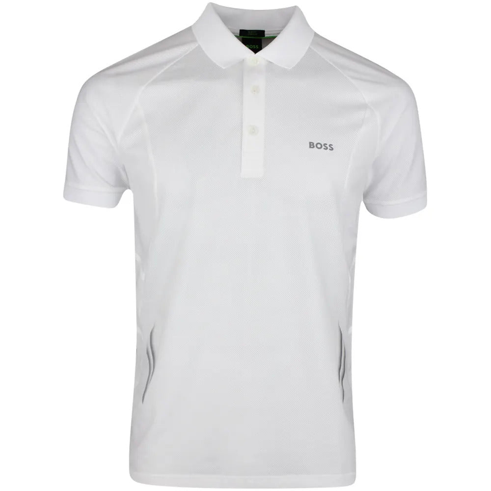 Hugo Boss Men's Piraq Active 1 Training Polo Shirt, White