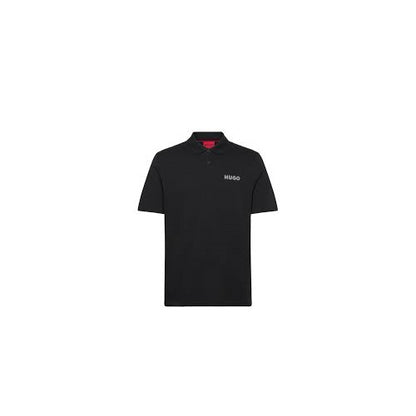 Hugo Men's Drocholo Logo Short Sleeve Polo T-Shirt, Black