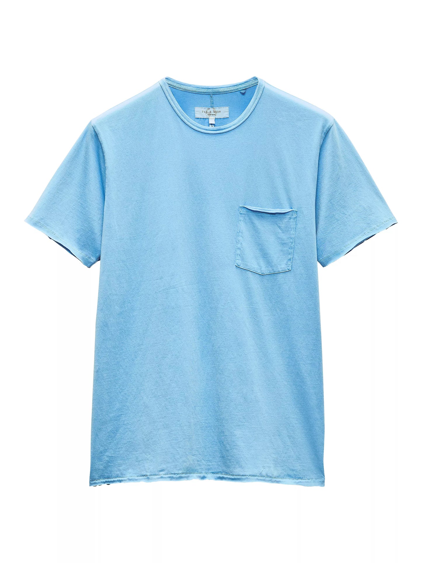 Rag & Bone Men's Miles Tee in Principal Jersey, Blue Skies