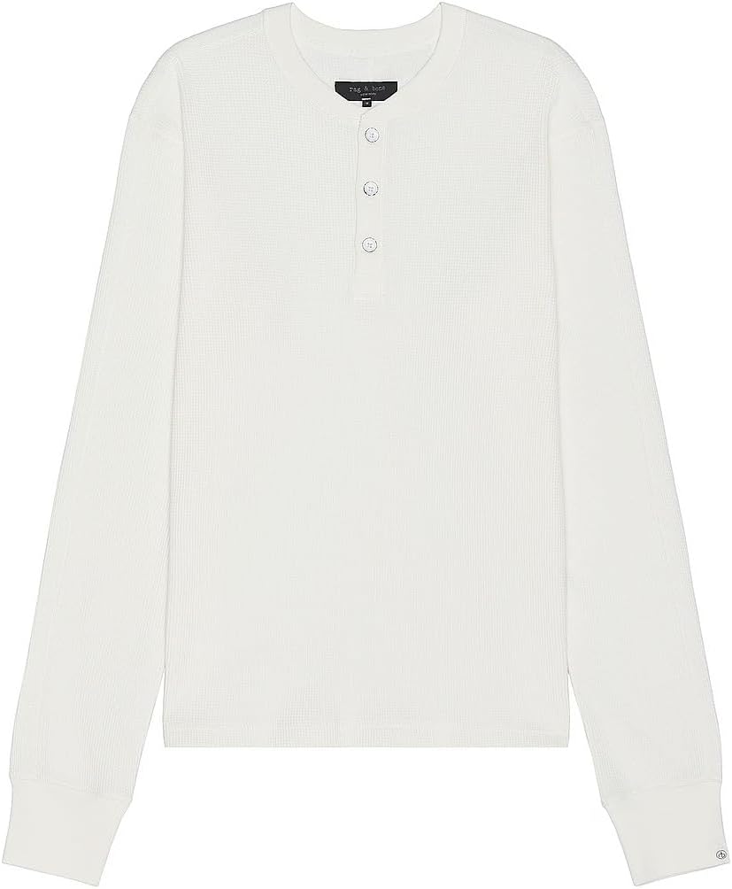 Rag & Bone Men's Lightweight Waffle Henley, Ivory