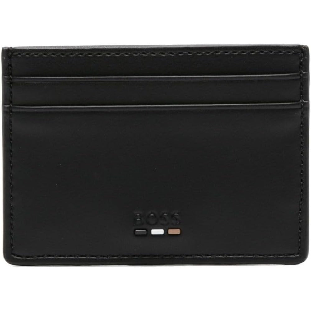 Hugo Boss Men's Ray Small Logo Credit Card Holder, Black Pepper