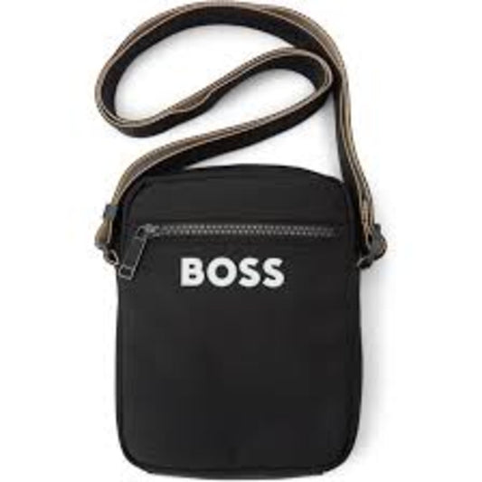 Hugo Boss Men's Catch 3.0 N/S Zip Bag, Black