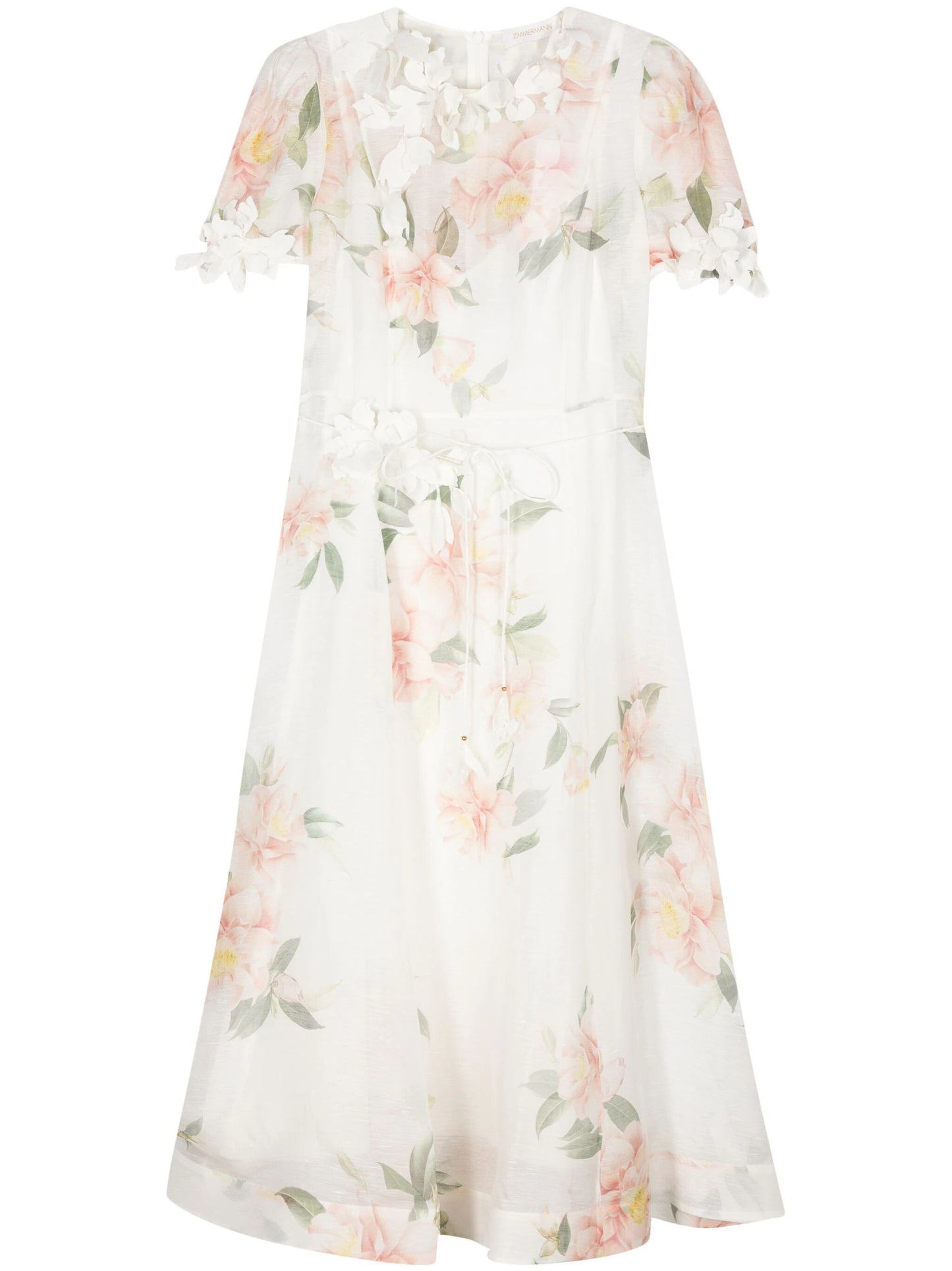 Zimmermann Natura Liftoff Flower Midi Ivory Camellia