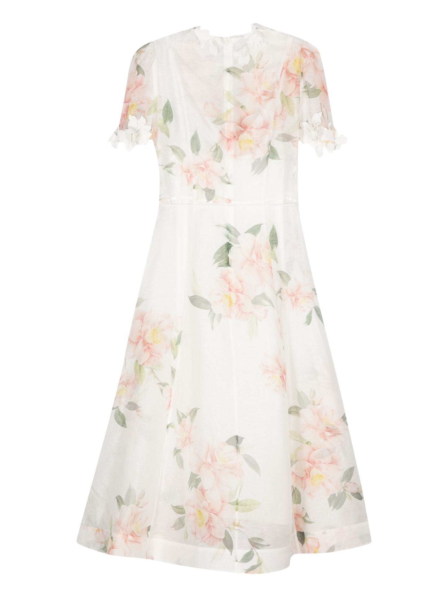 Zimmermann Natura Liftoff Flower Midi Ivory Camellia