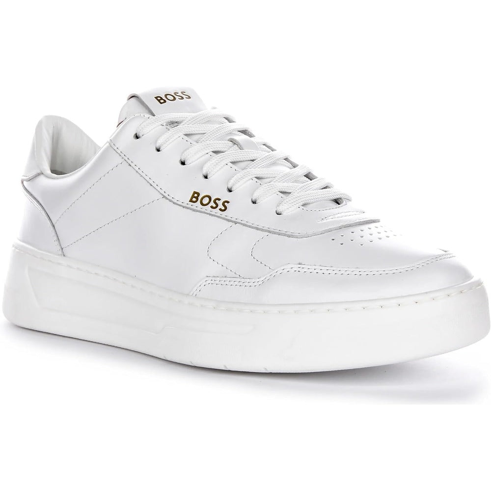 Hugo Boss Men's Baltimore Leather Lace Up Sneakers, White