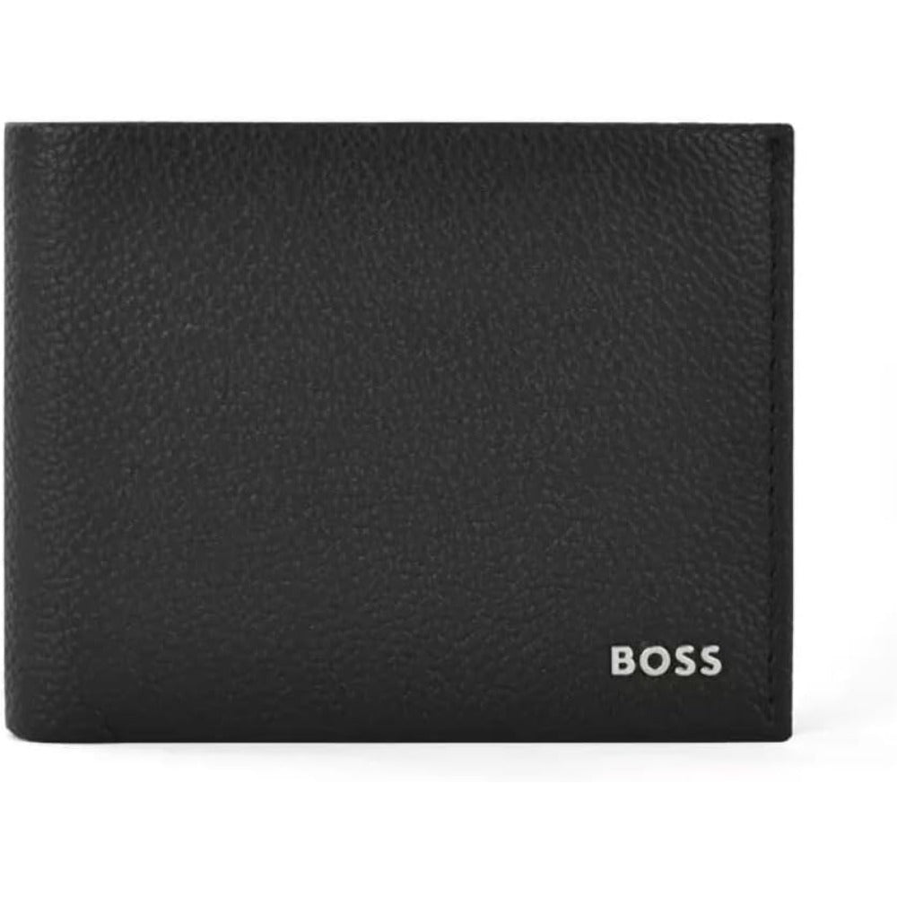 Hugo Boss Men's Highway Pebbled Leather Bifold Wallet, Black