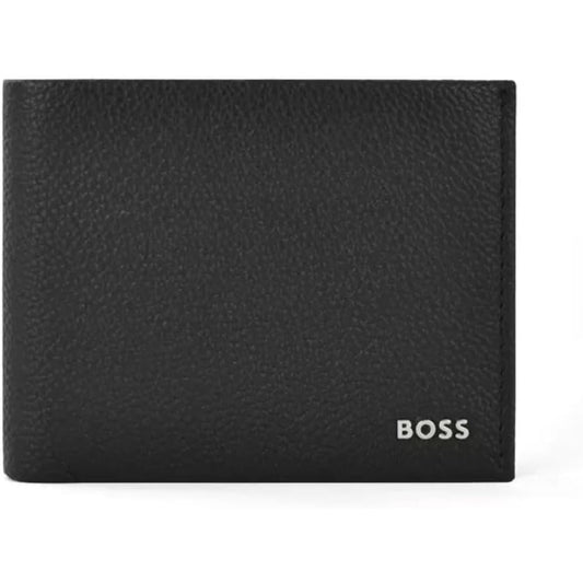 Hugo Boss Men's Highway Pebbled Leather Bifold Wallet, Black