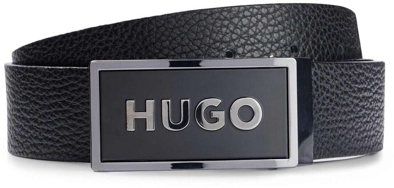 Hugo Boss Men's Garin Smooth Leather 36mm Belt, Black