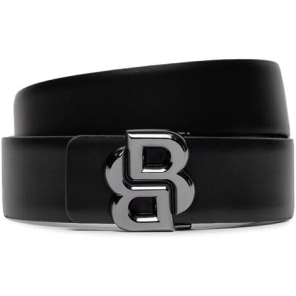 Hugo Boss Men's B Icon Leather Belt, Black