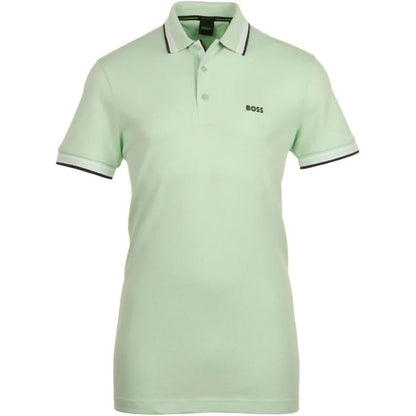 Hugo Boss Men's Paddy Short Sleeve Contrast Color Polo Shirt, Pastel Green