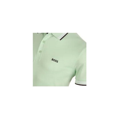 Hugo Boss Men's Paddy Short Sleeve Contrast Color Polo Shirt, Pastel Green