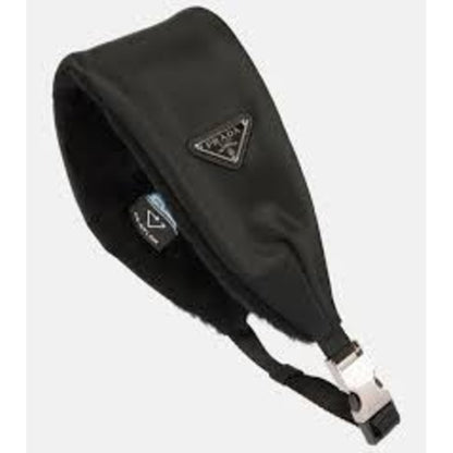 Prada Women's Black Nylon Headband