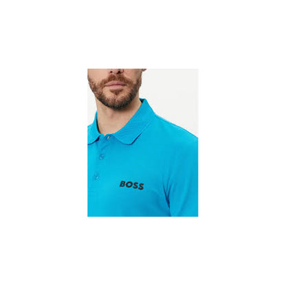 Hugo Boss Men's Paule Cotton Slim Fit Polo Shirt, Turquoise