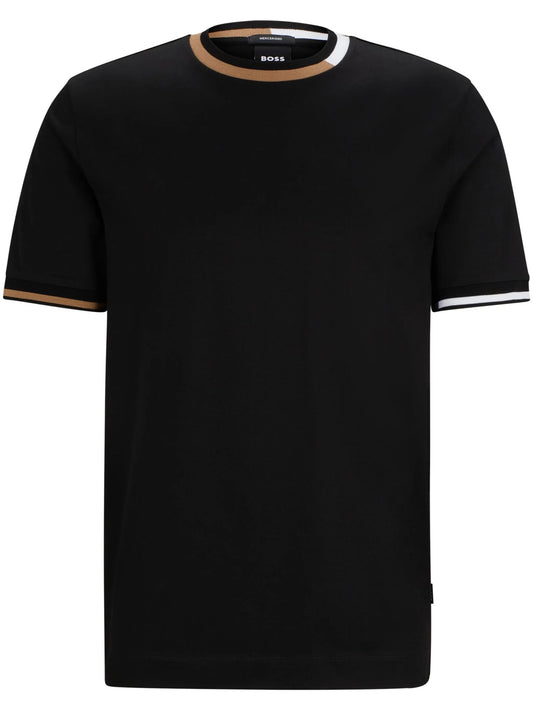 Hugo Boss Men's Thompson 211 Crew Neck T-Shirt with Branded Logo, Black