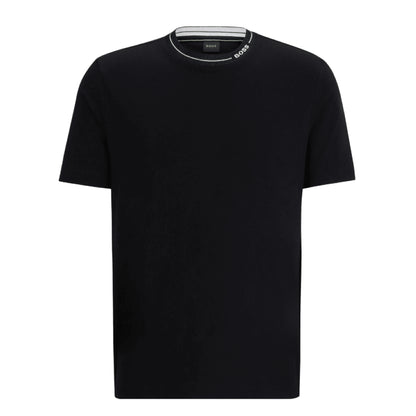 Hugo Boss Men's Logo Collar Short Sleeve Crew Neck T-Shirt, Black