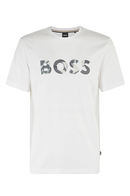 Hugo Boss Men's Thompson 15 Short Sleeve Crew Neck T-Shirt, White