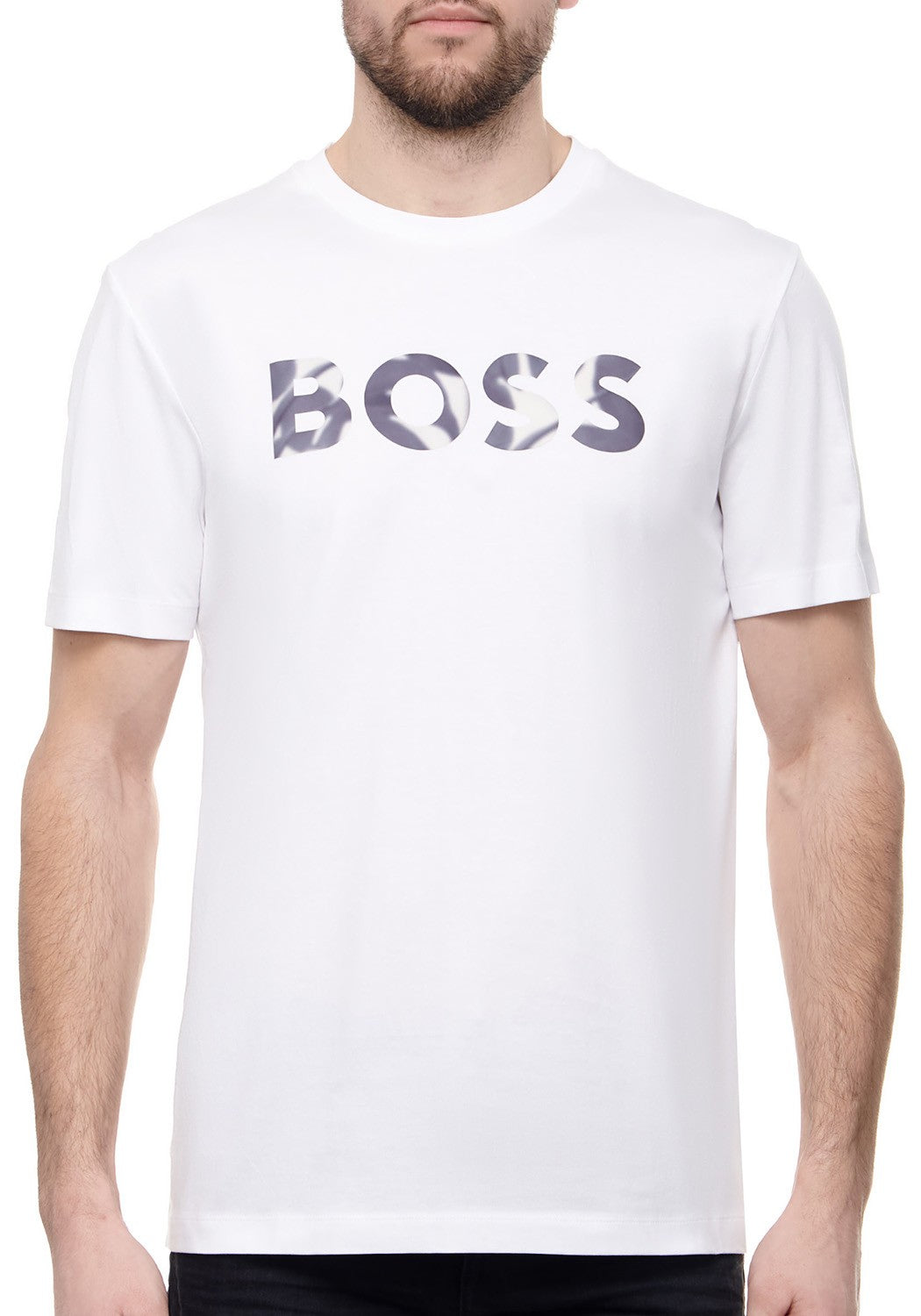 Hugo Boss Men's Thompson 15 Short Sleeve Crew Neck T-Shirt, White