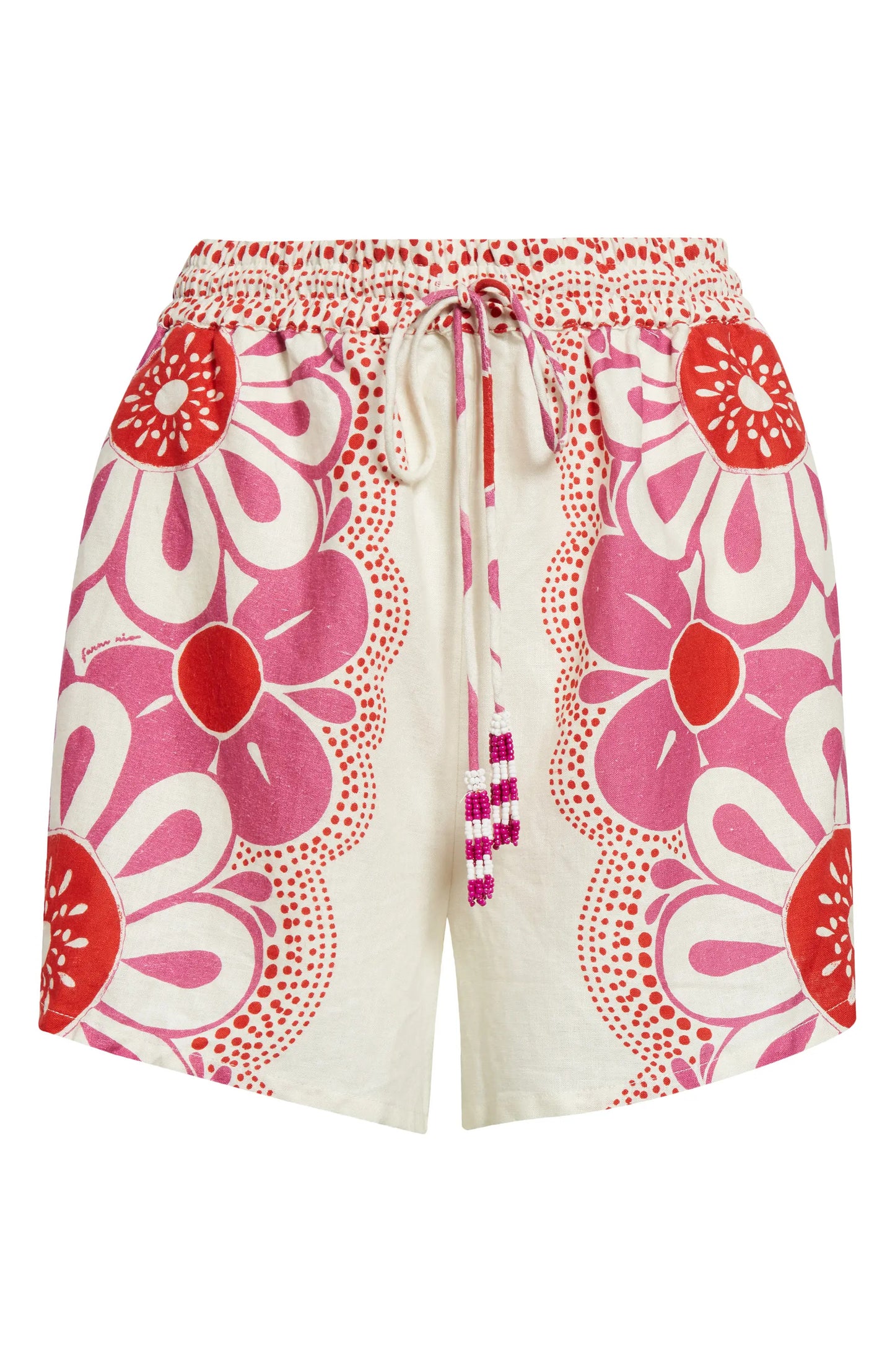 Farm Rio Women's Maia Off White Shorts