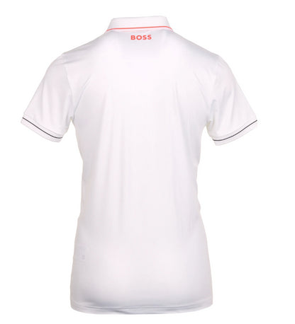 Hugo Boss Men's Paul Pro Performance Stretch Poly Short Sleeve Polo Shirt, White