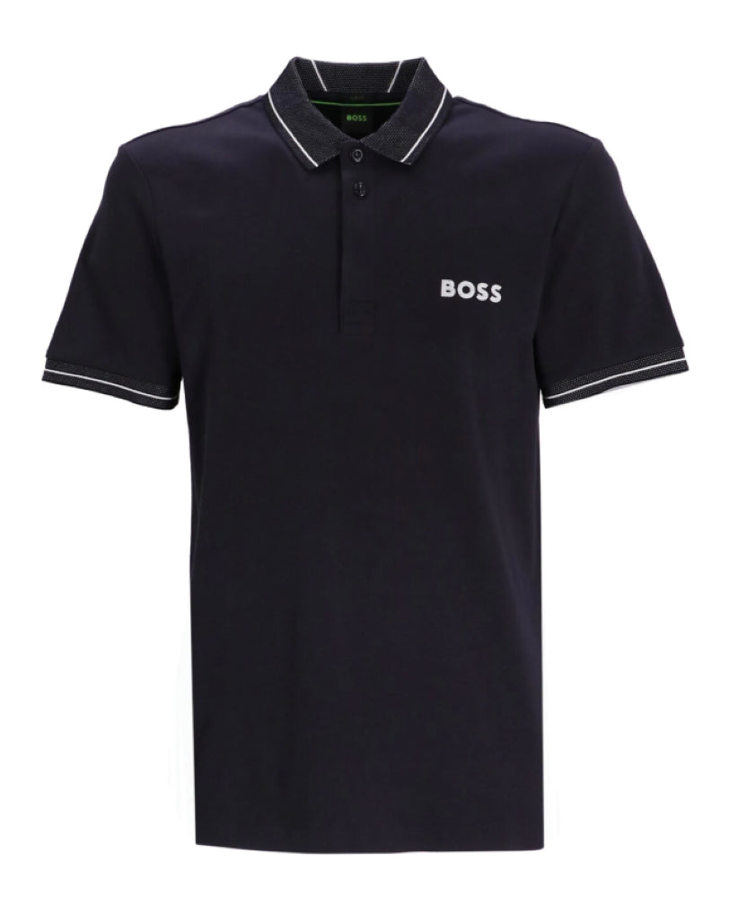 Hugo Boss Men's Paule 1 Short Sleeve Polo T-Shirt, Dark Blue