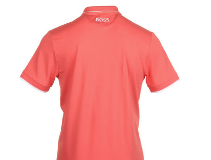 Hugo Boss Men's Paddy Pro Short Sleeve Polo Shirt, Open Red