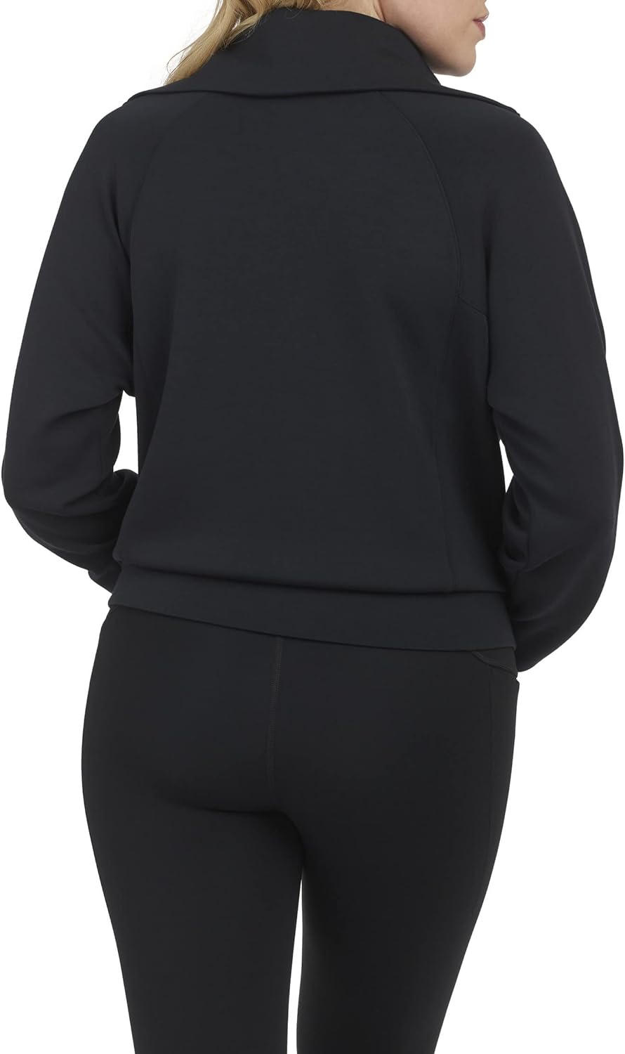 SPANX Women's AirEssentials 1/2 Zip Sweater, Very Black