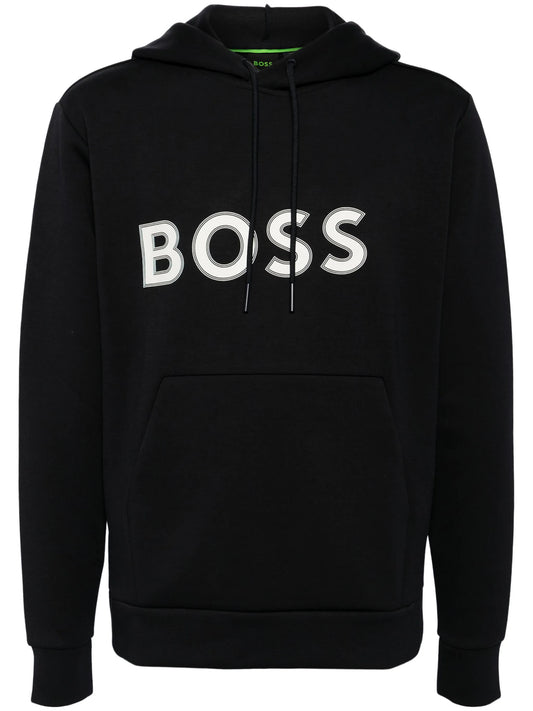 Hugo Boss Men's Soody 1 Rubberized Logo Hoodie Sweatshirt, Navy