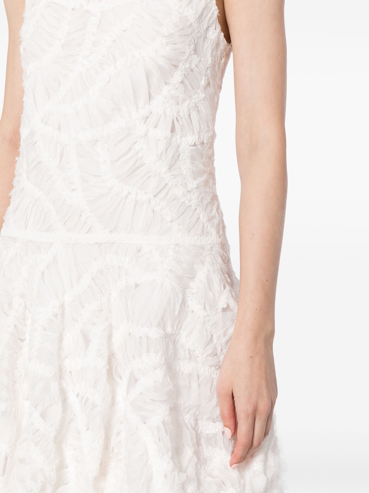 Simkhai Vallan Sleeveless Mini Dress, White