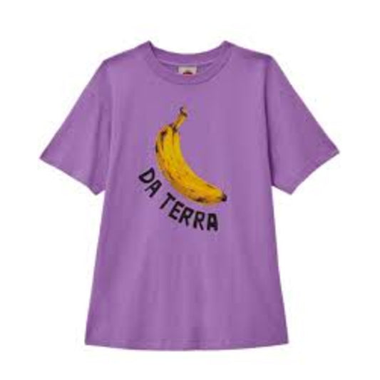 Farm Rio Women's Terra Banana Printed Short Sleeve Graphic T-Shirt, Lilac