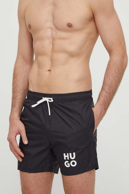 Hugo Men's Paol Swim Trunks, Black Pepper