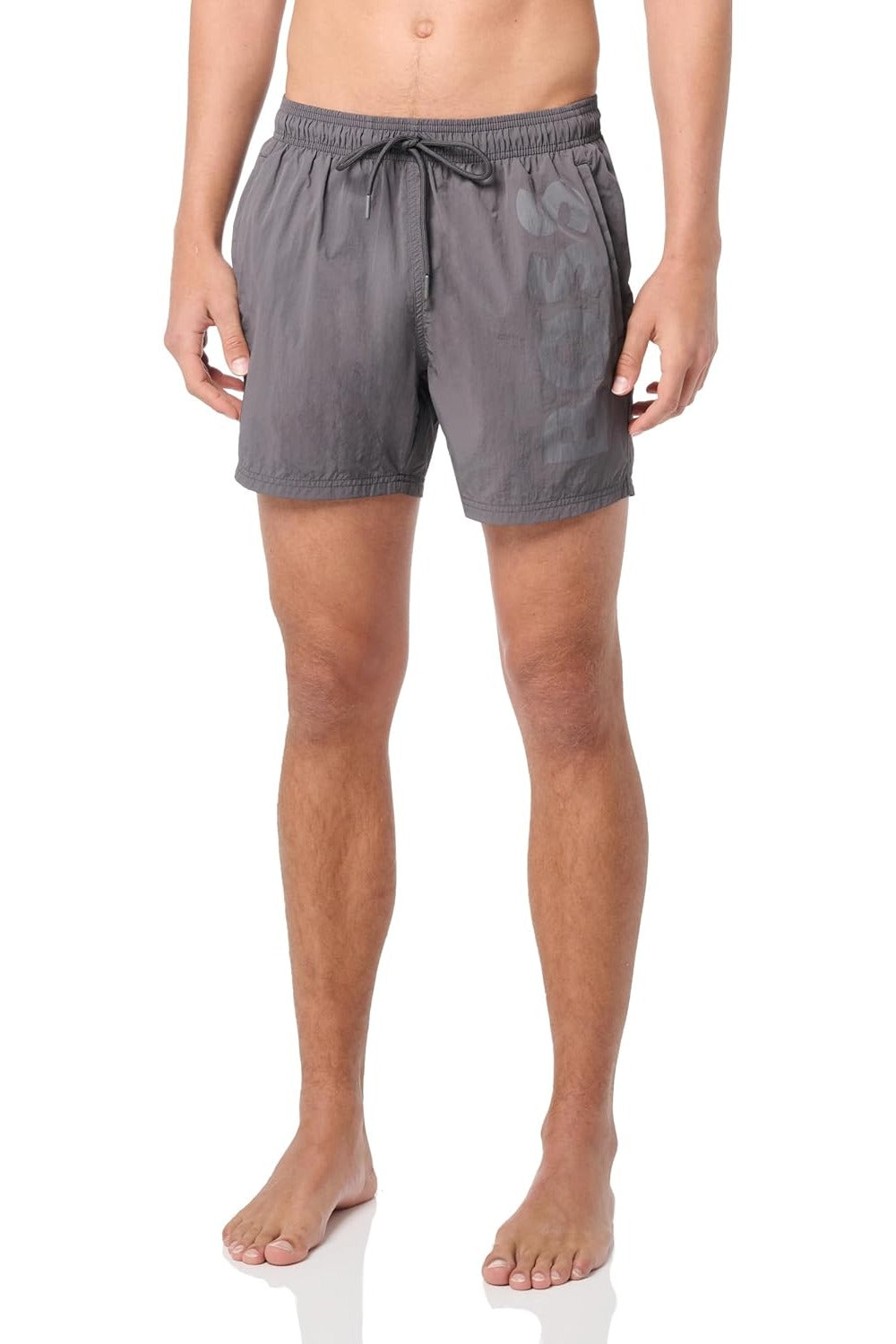 Hugo Boss Men's Standard Octopus Swim Trunks, Magnet Grey